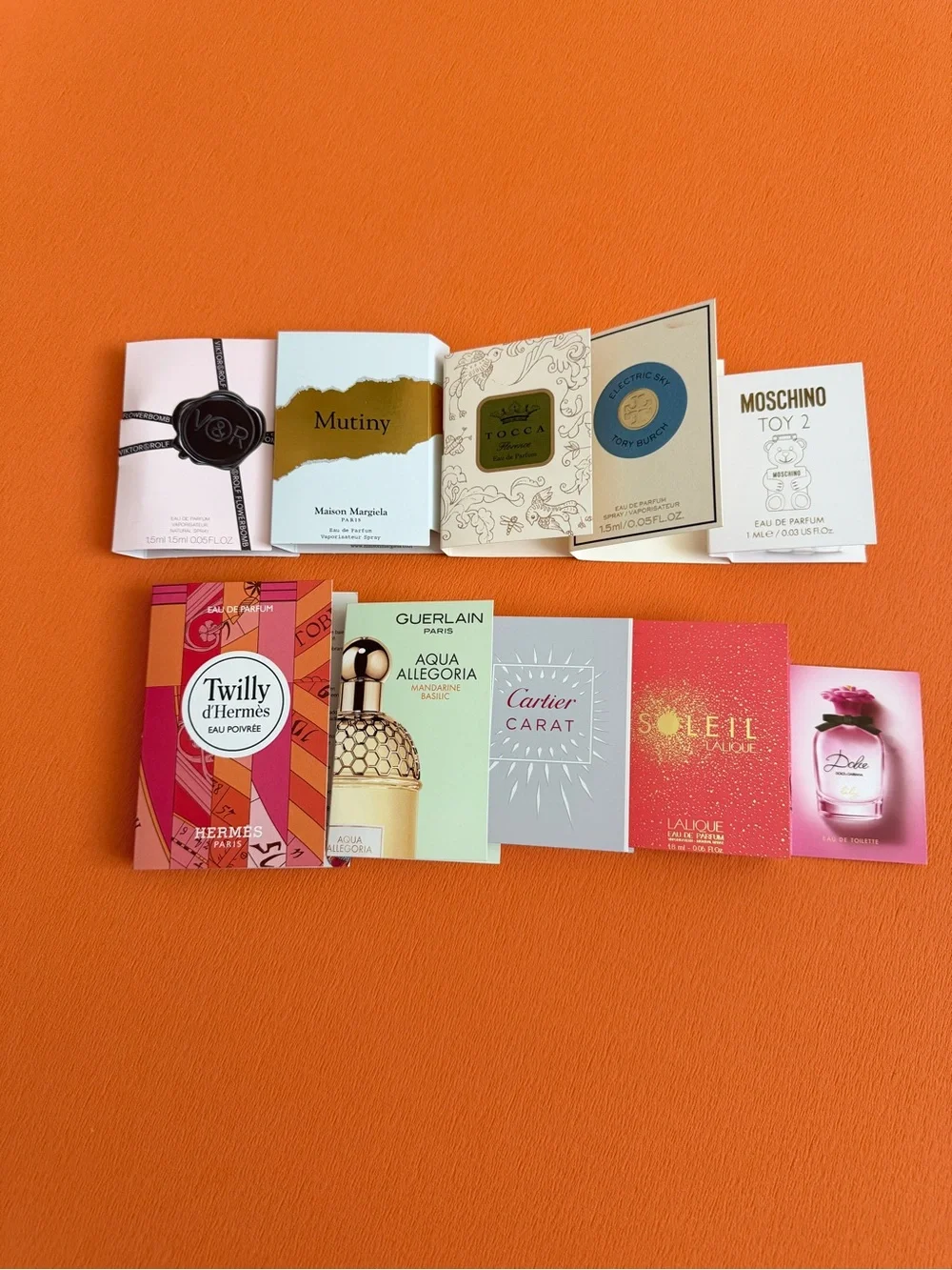 Lot of 10 Designer Sample Cards